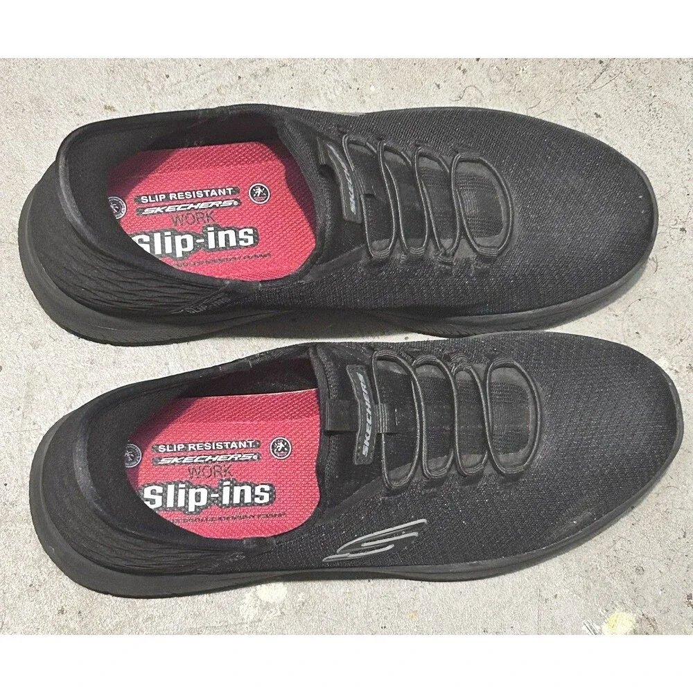 Skechers Hands Free Slip-ins Work Summits Colsin Men's 9 Black Shoes 200205